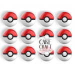 Βρώσιμα Κομμένα Σχέδια - Βρώσιμα σχέδια Πόκεμον μπάλες - 12τμχ