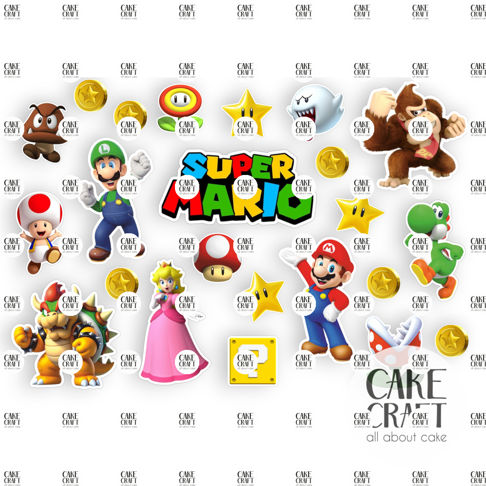 Βρώσιμα Κομμένα Σχέδια - Βρώσιμα σχέδια Super Mario σετ - 23τμχ