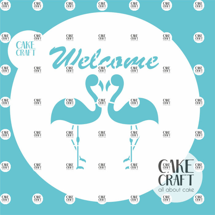 Στένσιλ - Στένσιλ Welcome Flamingo