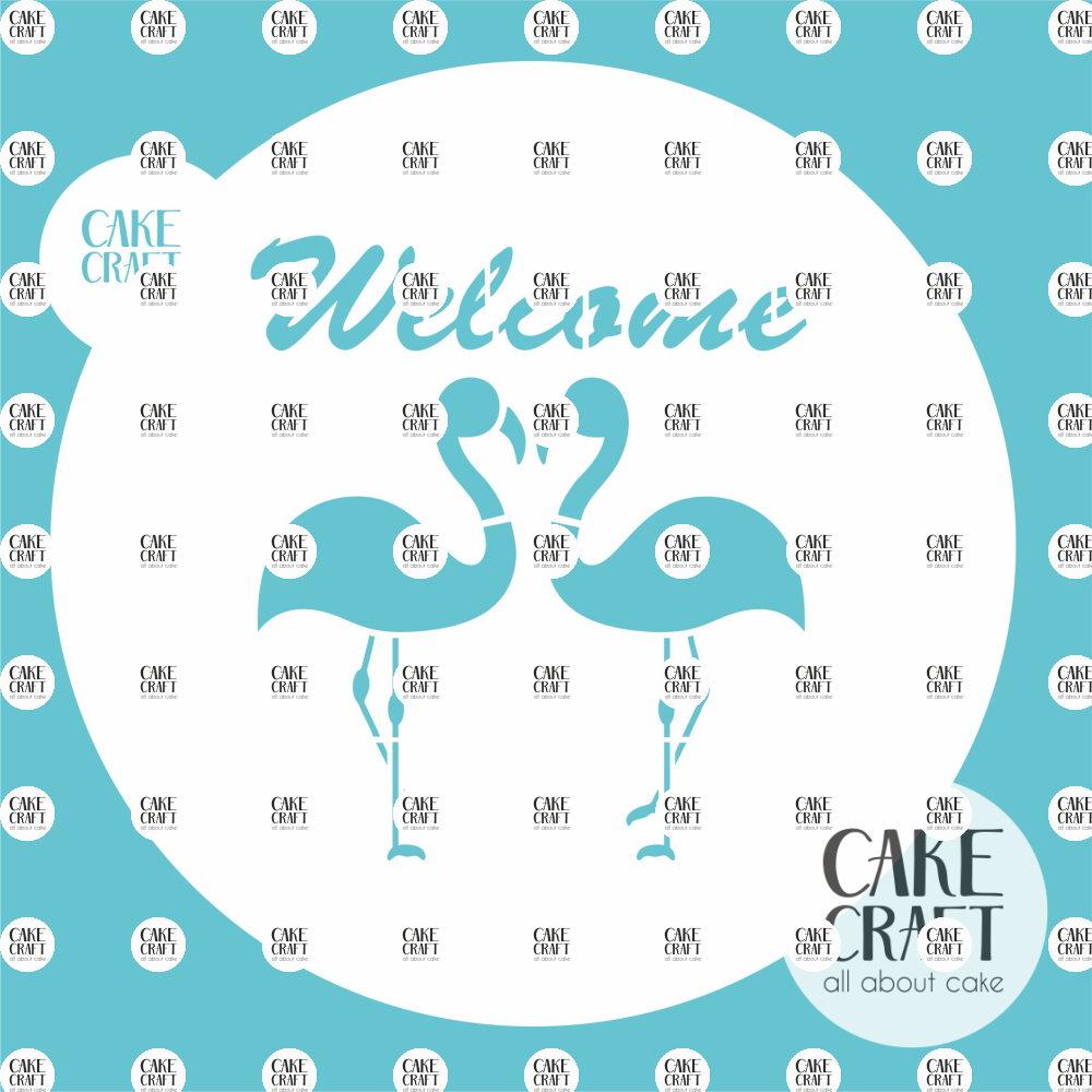 Στένσιλ - Στένσιλ Welcome Flamingo